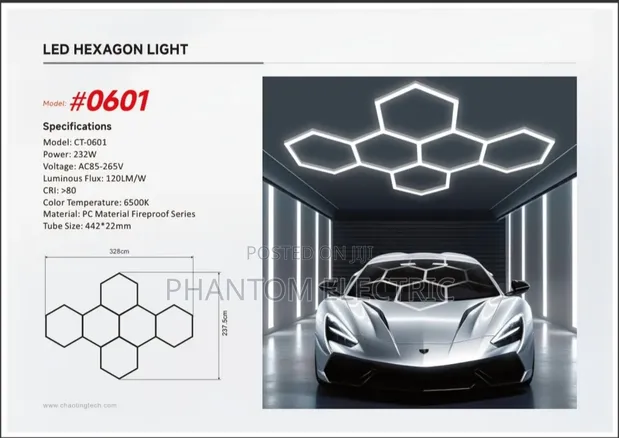 LED Hexagon Light #0601 - 1