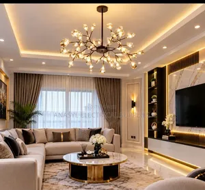 Luxury Firefly Chandelier - Dark Bronze, 36 Crystal Bulbs