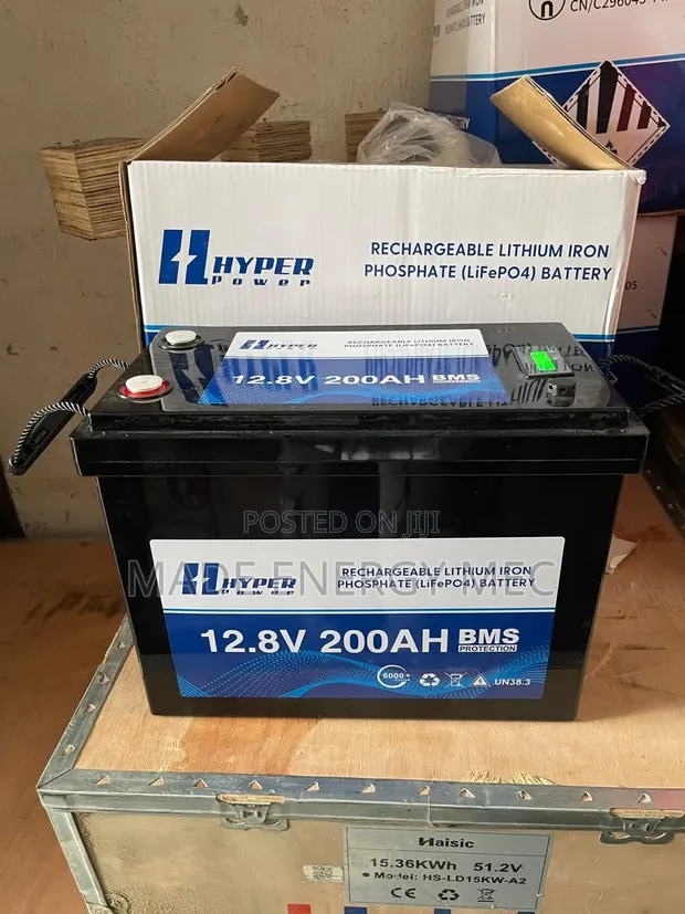 Hyper Power 12.8V 200Ah LiFePO4 Lithium Battery - 2.56kWh - 1