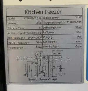 Snow Village 420L Commercial Upright Freezer
