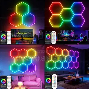 LED Hexagon Lights with Remote (Multiple Colors)