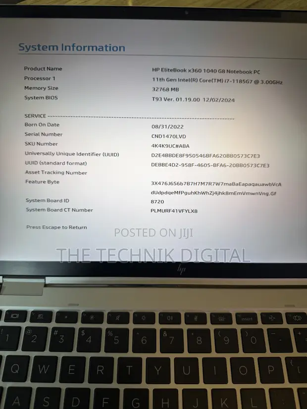 HP EliteBook 1040 G8 Laptop - 14" 2-in-1, i7, 32GB RAM, 512GB SSD - 1