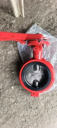 Butterfly Valve 4" Wafer Type Lever Operated Ductile Iron Red - 3