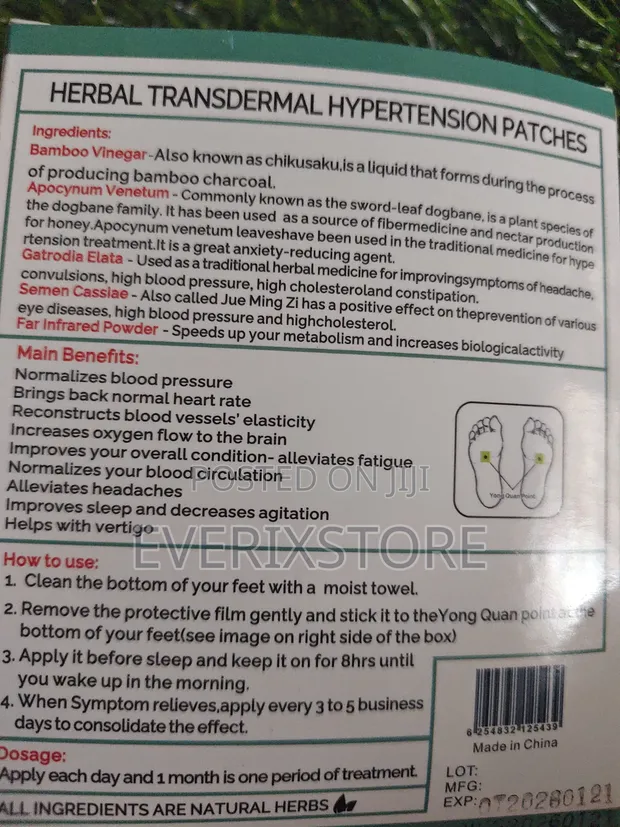 Hypertension Patch - Natural Blood Pressure Support - 1