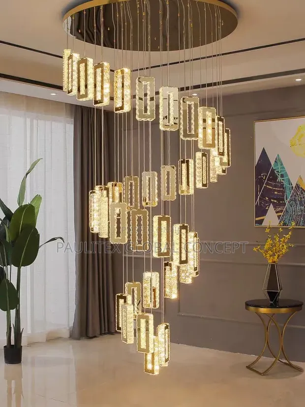 Spiral Crystal LED Pendant Chandelier - 1