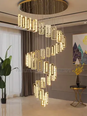 Spiral Crystal LED Pendant Chandelier