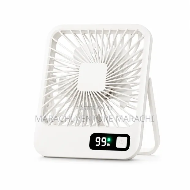 Rechargeable Portable Desk Fan with Night Light - 1