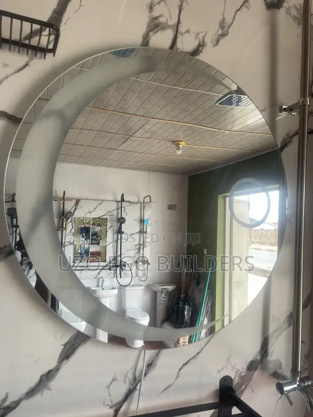 Deco Circle Mirror with Light - Brand New - 1