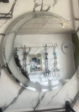 Deco Circle Mirror with Light - Brand New