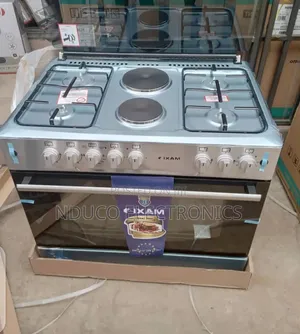 Maxi Gas Cooker Asali 60x90 Mai Hura Wuta Na Lantarki Biyu