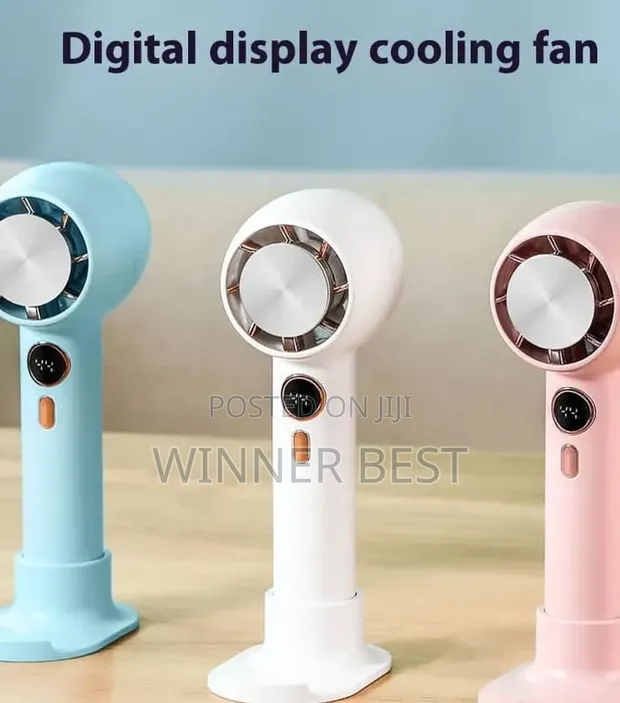High-Speed Phone Holder Handheld Table Fan - 1