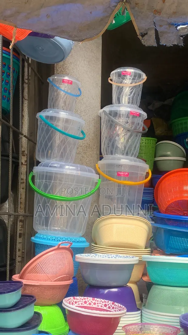 Durable Plastic Bucket & Basket - Brand New - 1