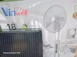 Vinwell Solar Standing Fan with Panel, Bulbs & Remote - 2
