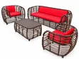 Executive Cushioned Outdoor Chair & Table Set - 1