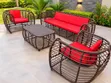Executive Cushioned Outdoor Chair & Table Set - 2
