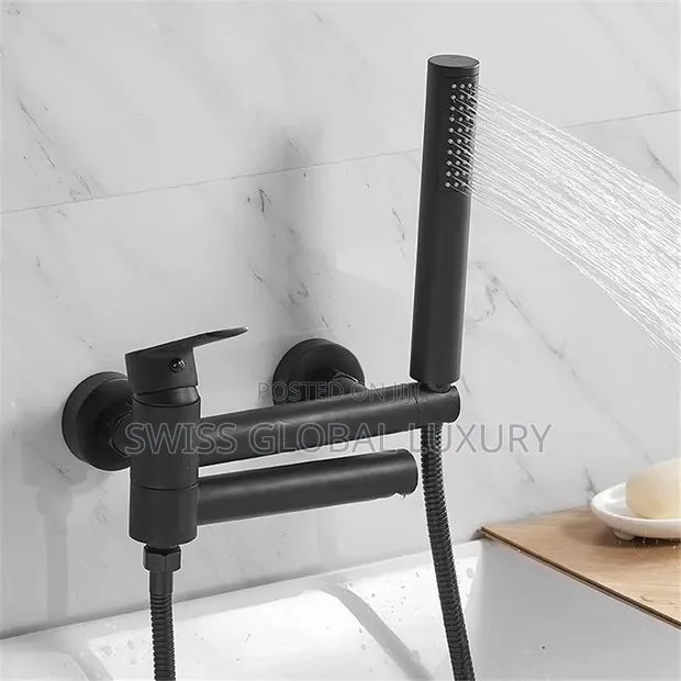 Wall Mounted Bathtub Faucet with Waterfall Shower - 1