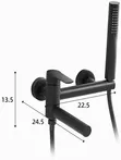 Wall Mounted Bathtub Faucet with Waterfall Shower - 4