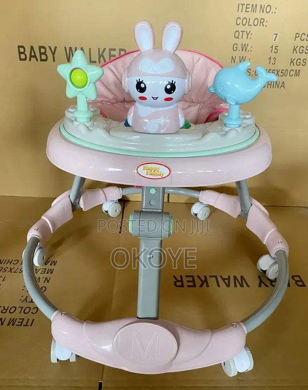 Brand New Foldable Baby Walker - Pink - 1