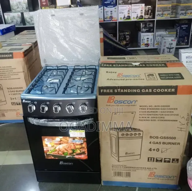 Boscon 4-Burner Gas Standing Cooker - Brand New - 1
