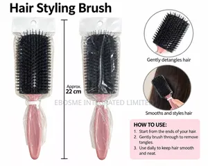 Pink Hair Styling Detangling Brush