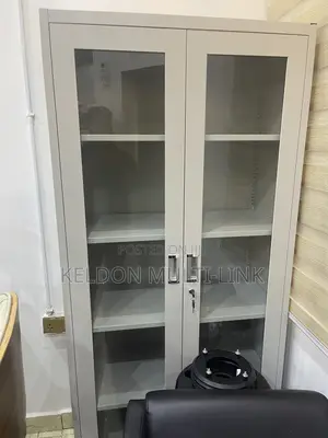 Metal Cabinet and Bookshelf