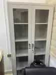 Metal Cabinet and Bookshelf - 1