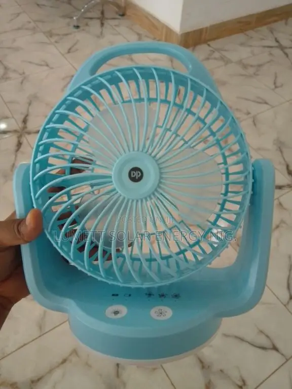 DP-7620 Rechargeable Desktop Fan with LED Light - 1