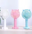 4" Rechargeable Mini Table Fan with Phone Holder - 1