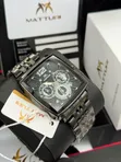 Matturi Chronograph Watch - Bakin Karfe, Zinare - 2
