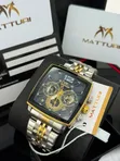 Matturi Chronograph Watch - Bakin Karfe, Zinare - 3