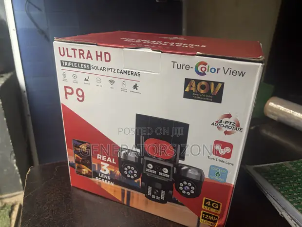 Ultra HD PTZ Triple Lens Solar Security Camera - 1