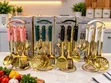 7pc Luxury Gold/Marble Design Cookware Set (Spoons) - 1