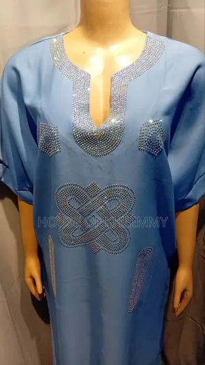 RTW Original Stoned Danshiki Gown - Baby Blue