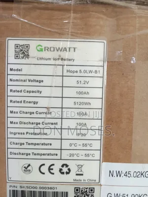 Baturin Rana na Growatt 5kWh 48V Lithium