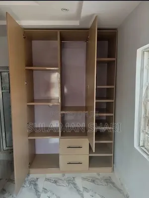 Used Double Wardrobe - Natural Wood Finish