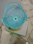 DP Portable Rechargeable Desktop Fan with LED Light - 2