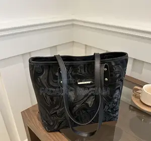 Farar Marble Tote Bag ga Mata - Babban Ofishin Jaka Mai Zik na Zik
