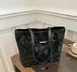 Farar Marble Tote Bag ga Mata - Babban Ofishin Jaka Mai Zik na Zik - 1