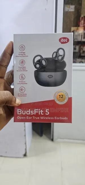 Itel Buds Fit 5 Clip Wireless Earbuds - Black