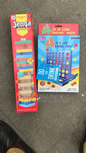 Wasannin Katin & Kwamitin Ranar Hutu 3-in-1 (Jenga, Connect 4, Do or Drink)