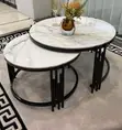 Home Interiors Round Black Center Table - 1