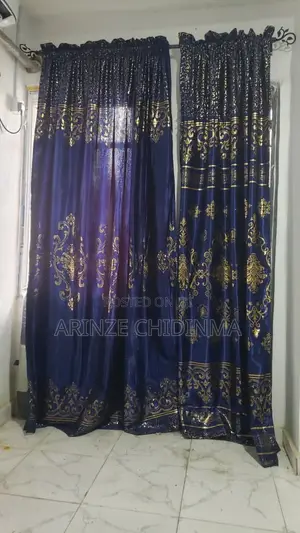 Home Interiors Blue Blackout Curtains (Used)