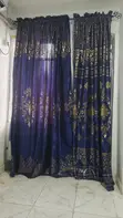 Home Interiors Blue Blackout Curtains (Used) - 1