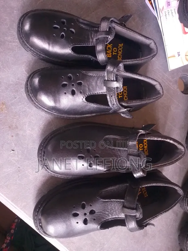 Cortina School Shoes - Black - 1