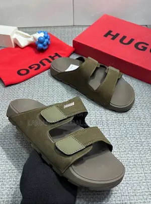 HUGO Sandal ɗin Ɓata-Bata Mai Ɗaurin Ƙafa Biyu - Olive