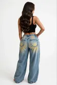 Y2K Baggy Wide Leg Jeans - Unisex Vintage Denim - 2