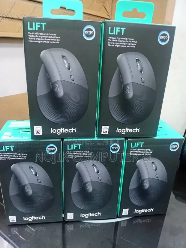 Logitech LIFT Bluetooth Vertical Ergonomic Mouse - Black - 1