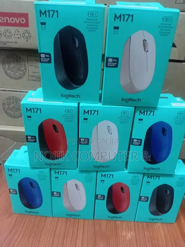 Logitech M171 Wireless Mouse (White/Black/Blue/Rose) - 1