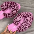 Crocheted Ruffle Slippers - 2