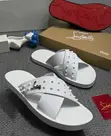 Christian Louboutin Studded Crisscross Slide Sandals - 1
